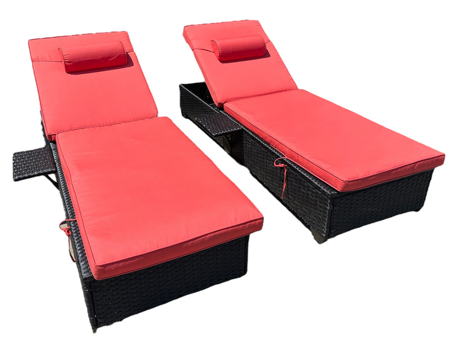 Ginza 2pc Lounger (Red) - Mare Blu
