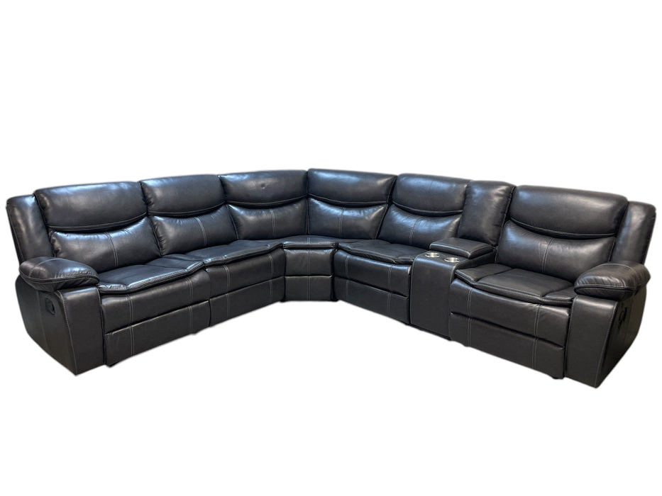 Marine Sectional (Grey Leather) - Mare Blu