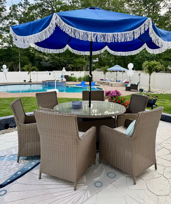 Tahiti 6 Seat Dining Set (Available in Grey or Brown) - Mare Blu