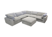 Bianca Sectional with Ottoman (Light Grey) - Mare Blu