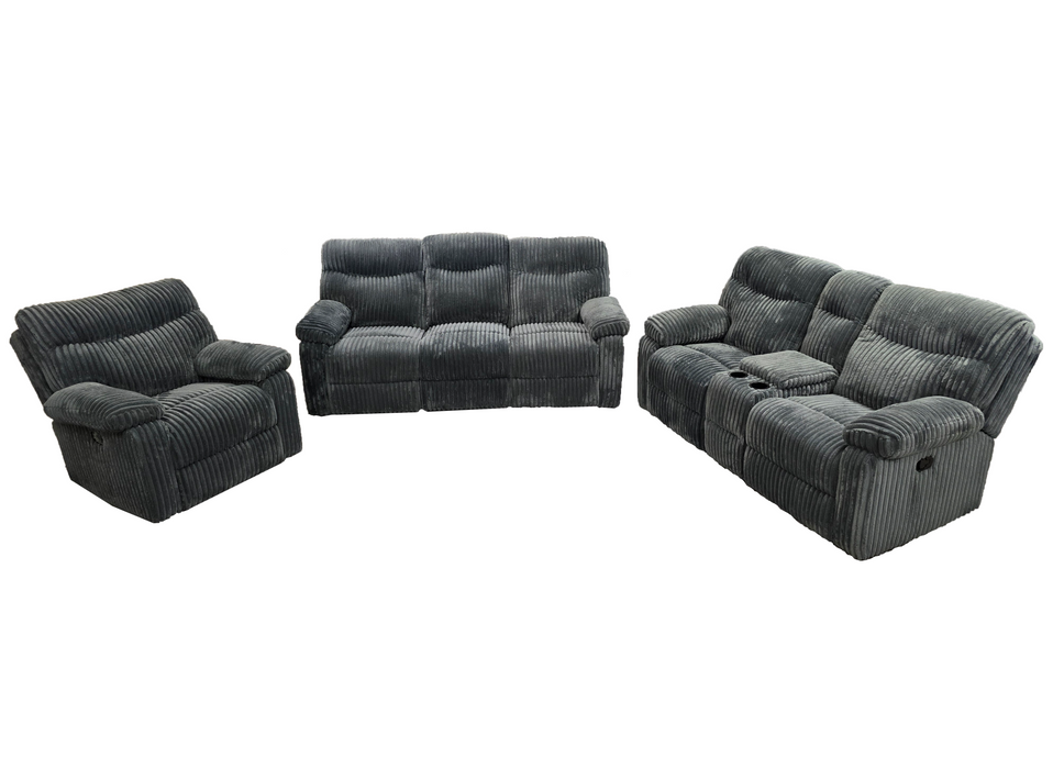 Bravo 3 PC Reclining Set (Dark Grey) - Mare Blu