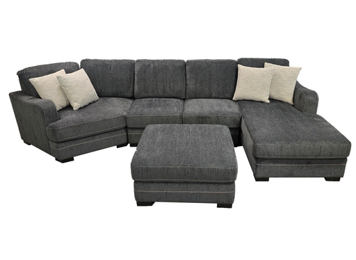 Cuddler with Chaise (Dark Grey) - Mare Blu