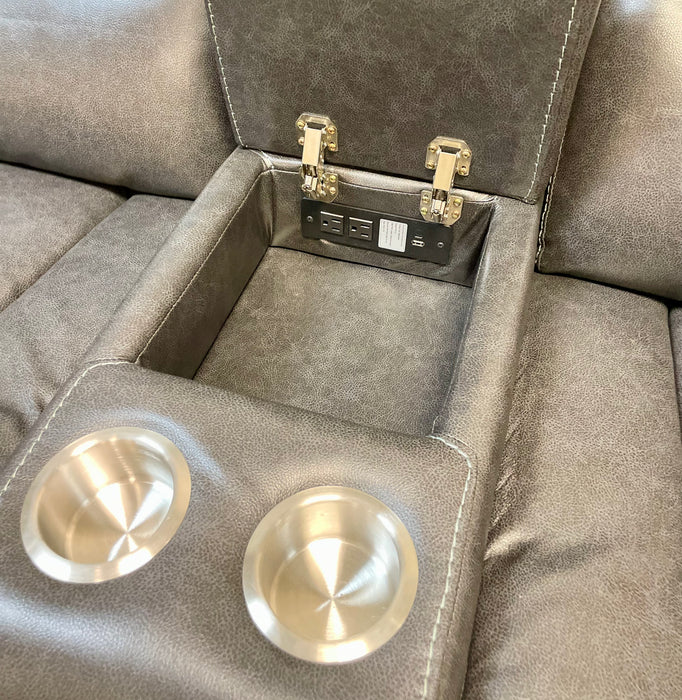 Marine Sectional (Grey Leather) - Mare Blu