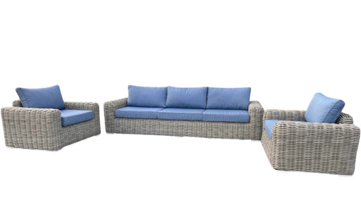 Sandy Sofa Set 3pc (Light Blue/Grey) - Mare Blu