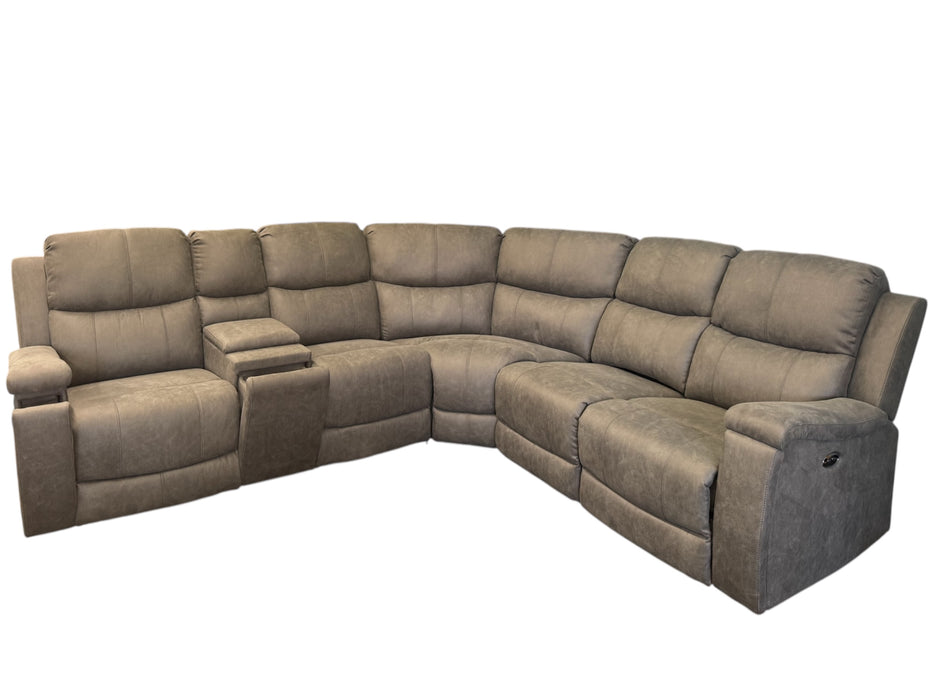 Power Reclining Sectional (Grey) - Mare Blu