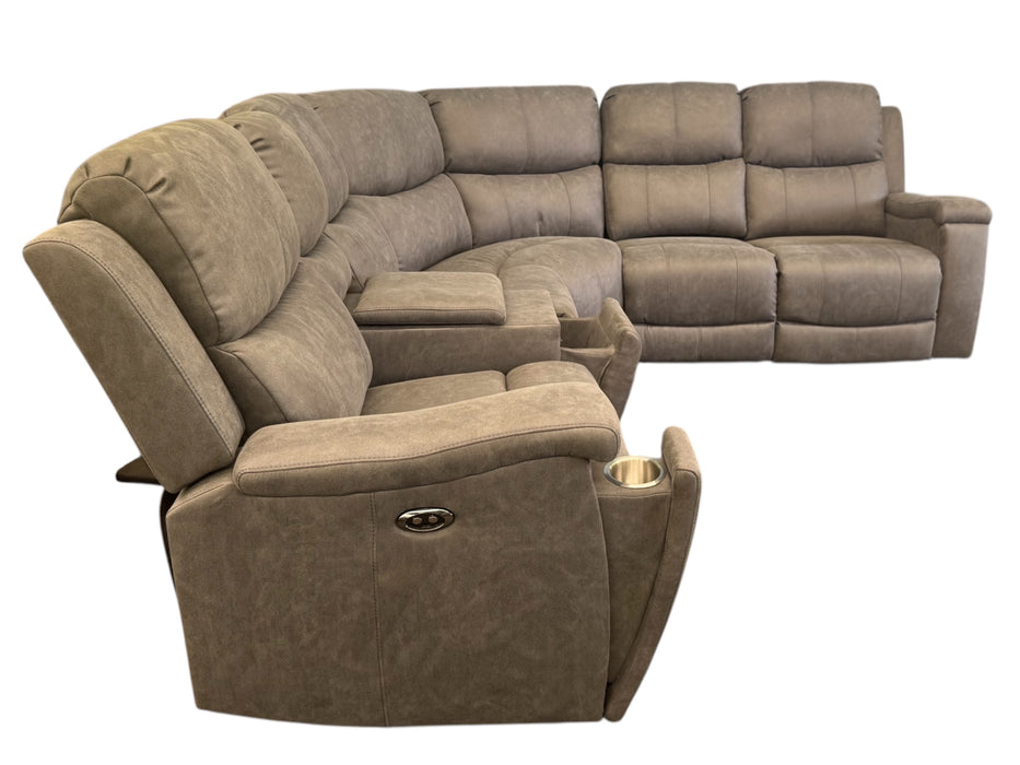 Power Reclining Sectional (Grey) - Mare Blu