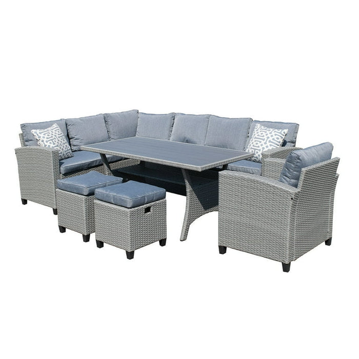 Asbury Seating Set with Storage (Light Grey)