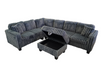 Logan Sectional with Ottoman (Dark Grey) - Mare Blu