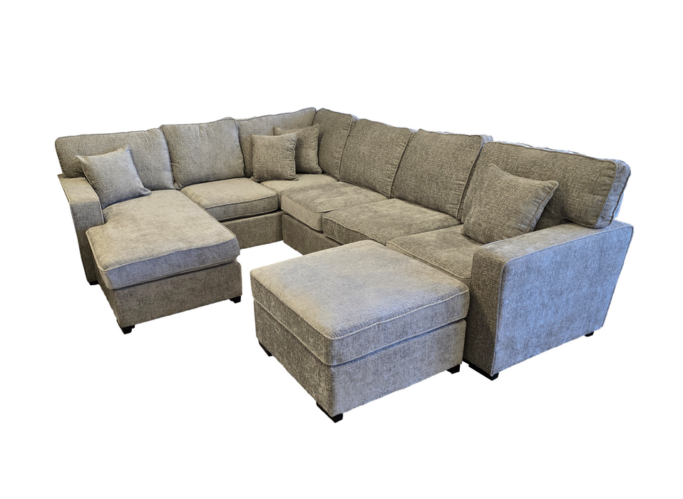 Santorini Sectional with Ottoman (Grey) - Mare Blu