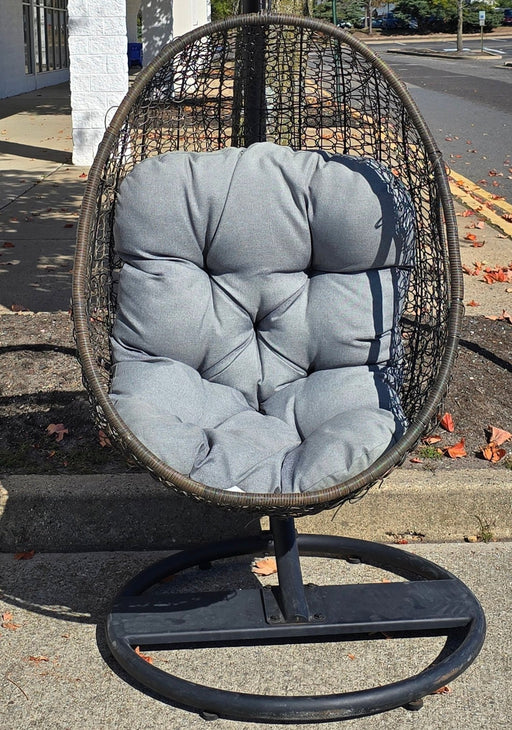 Swinging Single Egg Chair (Brown/Grey) - Mare Blu