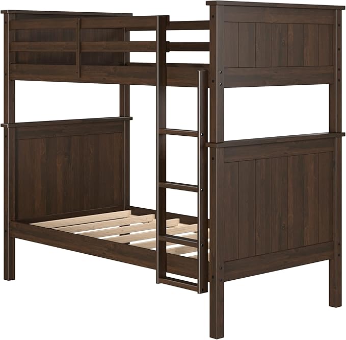 Twin Over Twin Bunk Bed (Walnut)