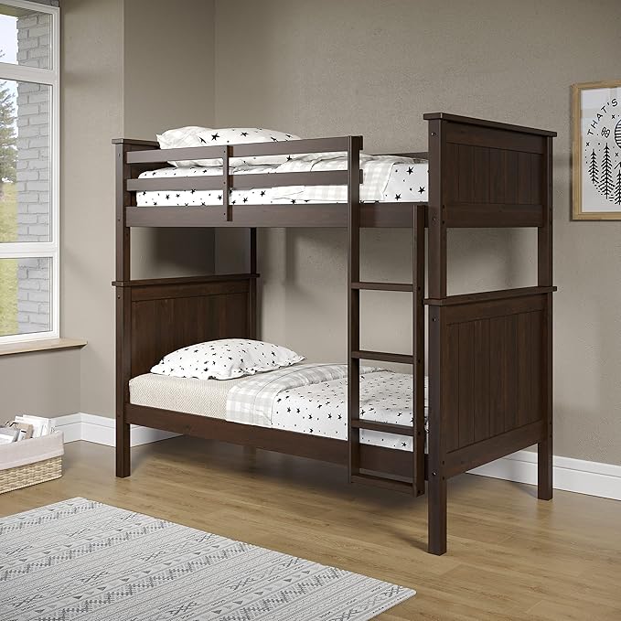 Twin Over Twin Bunk Bed (Walnut)