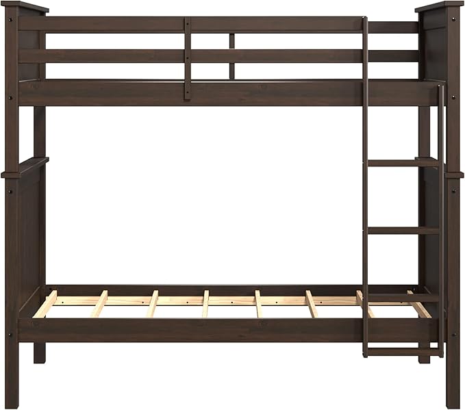 Twin Over Twin Bunk Bed (Walnut)