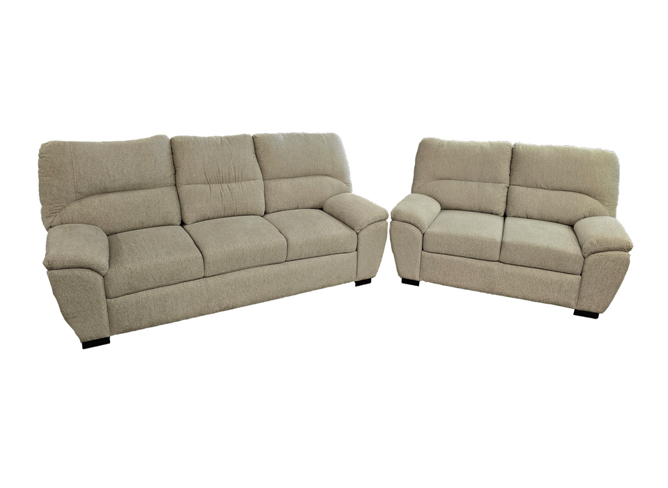 Tiffany Sofa and Loveseat (Cream) - Mare Blu